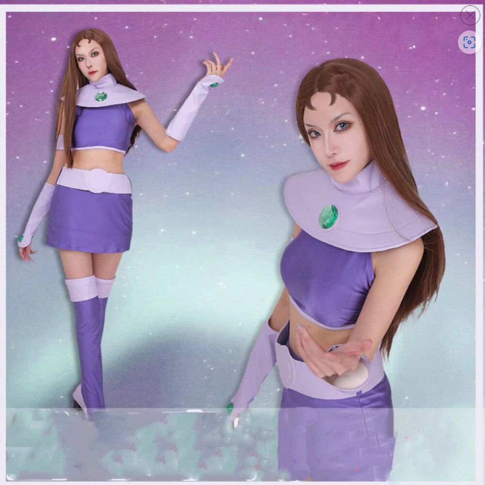 Star-fire Cosplay Costume Superhero Costume Anime